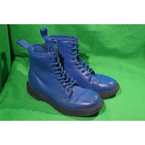 Dr Martens Delaney Blue Boots Side Zip Womens US 5